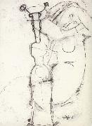 Amedeo Modigliani Sheet of Studies with African Sculpture and Caryatid oil painting artist